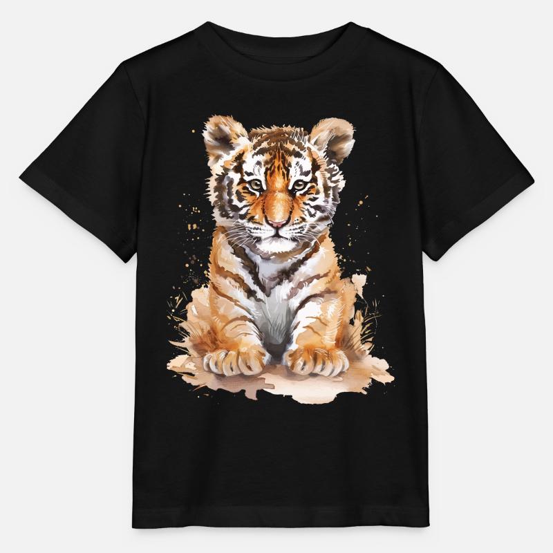 Tiger - Stanley/Stella Kinder T-Shirt MINI CREATOR  - Schwarz
