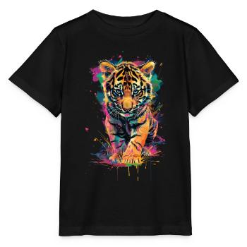 Tiger - Stanley/Stella Kinder T-Shirt MINI CREATOR  - Schwarz - Vorne - Mikhail (115cm)