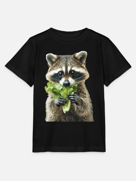 Waschbär - Stanley/Stella Kinder T-Shirt MINI CREATOR  - Schwarz