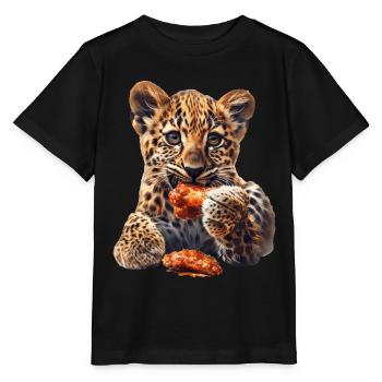 Léopard - T-shirt bio MINI CREATOR Stanley/Stella Enfant - noir - Devant - Mikhail (115cm)