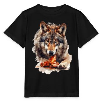 Wolf - Stanley/Stella MINI CREATOR Kids’ T-Shirt - black - Front - Mikhail (115cm)