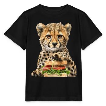 Cheetah - Stanley/Stella MINI CREATOR Kids’ T-Shirt - black - Front - Mikhail (115cm)