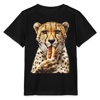 Cheetah - Stanley/Stella MINI CREATOR Kids’ T-Shirt - black - Front - Mikhail (115cm)
