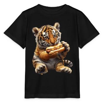 Tigre - T-shirt bio MINI CREATOR Stanley/Stella Enfant - noir - Devant - Mikhail (115cm)