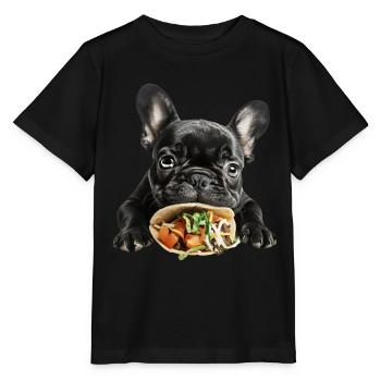 Bouledogue français - T-shirt bio MINI CREATOR Stanley/Stella Enfant - noir - Devant - Mikhail (115cm)