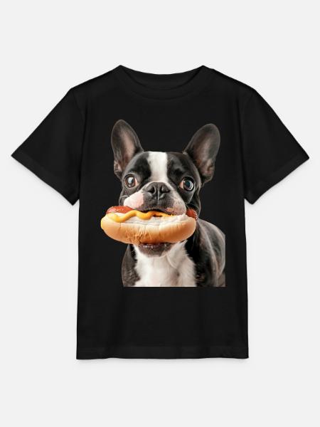 Boston Terrier - Stanley/Stella Kinder T-Shirt MINI CREATOR - Schwarz