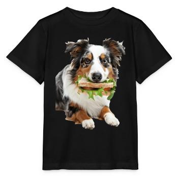 Berger australien - T-shirt bio MINI CREATOR Stanley/Stella Enfant - noir - Devant - Mikhail (115cm)