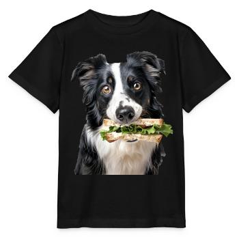 Border Collie - T-shirt bio MINI CREATOR Stanley/Stella Enfant - noir - Devant - Mikhail (115cm)
