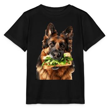 Berger allemand - T-shirt bio MINI CREATOR Stanley/Stella Enfant - noir - Devant - Mikhail (115cm)