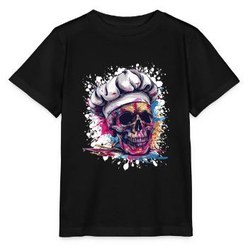 Chef Chef Crâne - T-shirt bio MINI CREATOR Stanley/Stella Enfant - noir - Devant - Mikhail (115cm)