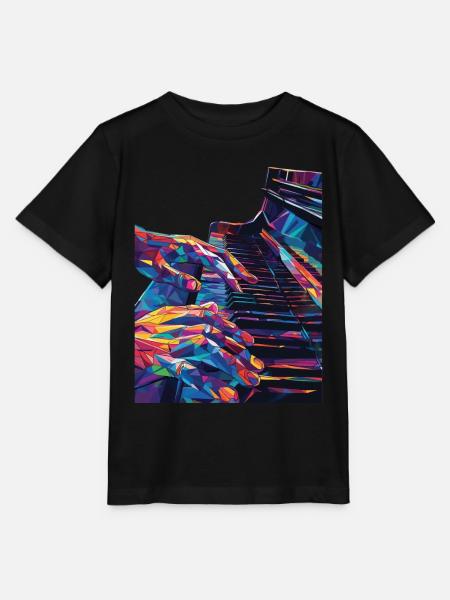 Klavier - Stanley/Stella Kinder T-Shirt MINI CREATOR  - Schwarz