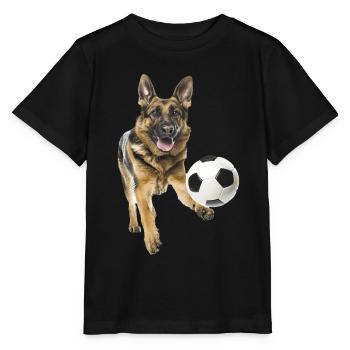 Berger allemand - T-shirt bio MINI CREATOR Stanley/Stella Enfant - noir - Devant - Mikhail (115cm)