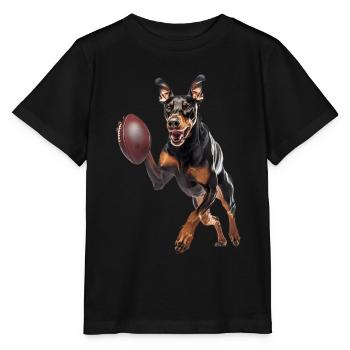 Dobermann - Stanley/Stella Kinder T-Shirt MINI CREATOR  - Schwarz - Vorne - Mikhail (115cm)