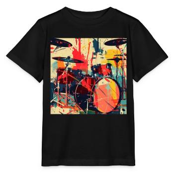 Percussion - T-shirt bio MINI CREATOR Stanley/Stella Enfant - noir - Devant - Mikhail (115cm)