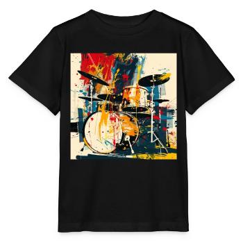 Percussion - Stanley/Stella MINI CREATOR Kids’ T-Shirt - black - Front - Mikhail (115cm)