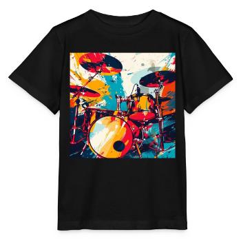 Percussion - T-shirt bio MINI CREATOR Stanley/Stella Enfant - noir - Devant - Mikhail (115cm)