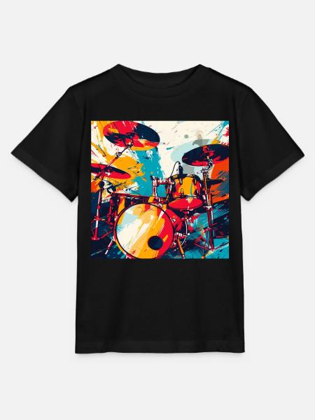 Schlagzeug - Stanley/Stella Kinder T-Shirt MINI CREATOR - Schwarz