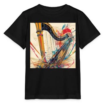 Harp - Stanley/Stella MINI CREATOR Kids’ T-Shirt - black - Front - Mikhail (115cm)