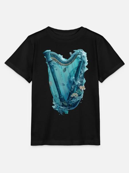 Fisch Harfe - Stanley/Stella Kinder T-Shirt MINI CREATOR  - Schwarz