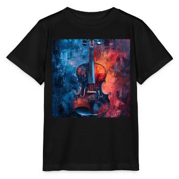 Violine - Stanley/Stella Kinder T-Shirt MINI CREATOR  - Schwarz - Vorne - Mikhail (115cm)