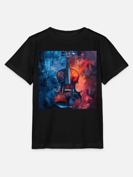 Violine - Stanley/Stella Kinder T-Shirt MINI CREATOR  - Schwarz