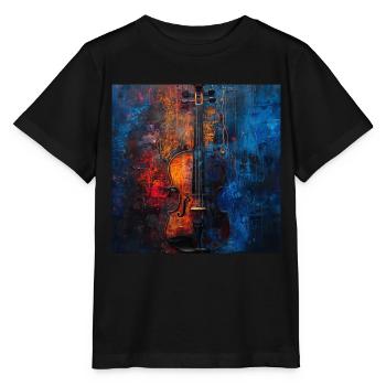 Violine - Stanley/Stella Kinder T-Shirt MINI CREATOR  - Schwarz - Vorne - Mikhail (115cm)