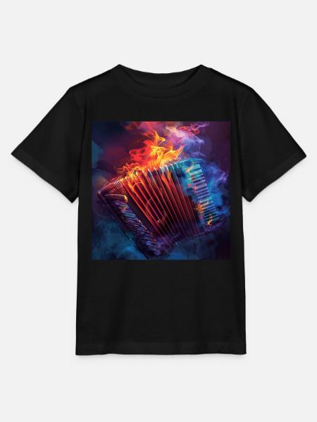 Akkordeon - Stanley/Stella Kinder T-Shirt MINI CREATOR - Schwarz