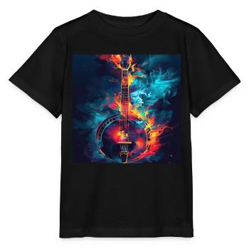 Banjo - Stanley/Stella Kinder T-Shirt MINI CREATOR  - Schwarz - Vorne - Mikhail (115cm)