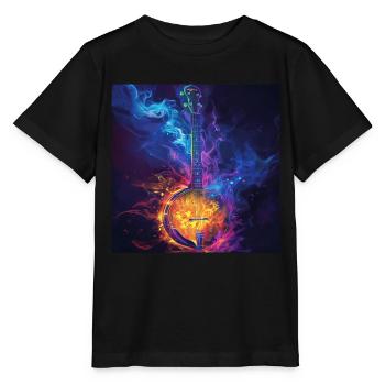 Banjo - Stanley/Stella Kinder T-Shirt MINI CREATOR  - Schwarz - Vorne - Mikhail (115cm)