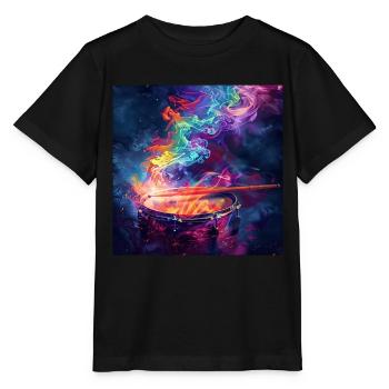 Percussion - T-shirt bio MINI CREATOR Stanley/Stella Enfant - noir - Devant - Mikhail (115cm)