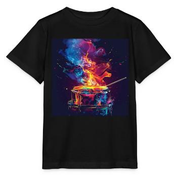 Percussion - T-shirt bio MINI CREATOR Stanley/Stella Enfant - noir - Devant - Mikhail (115cm)