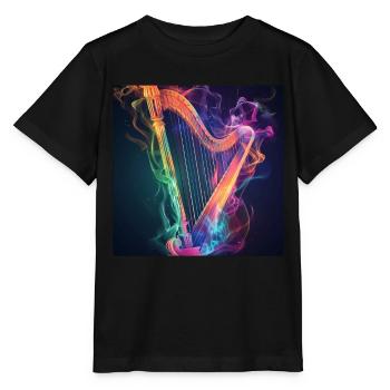 Harp - Stanley/Stella MINI CREATOR Kids’ T-Shirt - black - Front - Mikhail (115cm)