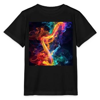 Harfe - Stanley/Stella Kinder T-Shirt MINI CREATOR  - Schwarz - Vorne - Mikhail (115cm)