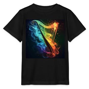 Harp - Stanley/Stella MINI CREATOR Kids’ T-Shirt - black - Front - Mikhail (115cm)