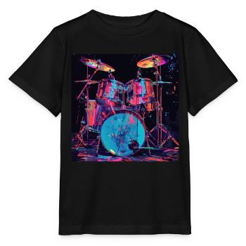 Percussion - T-shirt bio MINI CREATOR Stanley/Stella Enfant - noir - Devant - Mikhail (115cm)