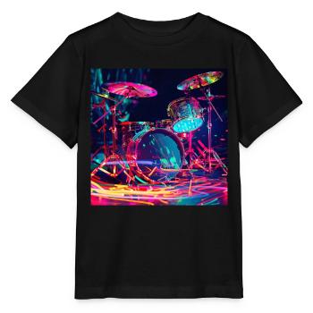 Percussion - T-shirt bio MINI CREATOR Stanley/Stella Enfant - noir - Devant - Mikhail (115cm)