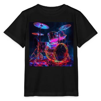 Percussion - T-shirt bio MINI CREATOR Stanley/Stella Enfant - noir - Devant - Mikhail (115cm)