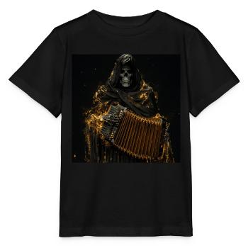 Akkordeon - Stanley/Stella Kinder T-Shirt MINI CREATOR  - Schwarz - Vorne - Mikhail (115cm)