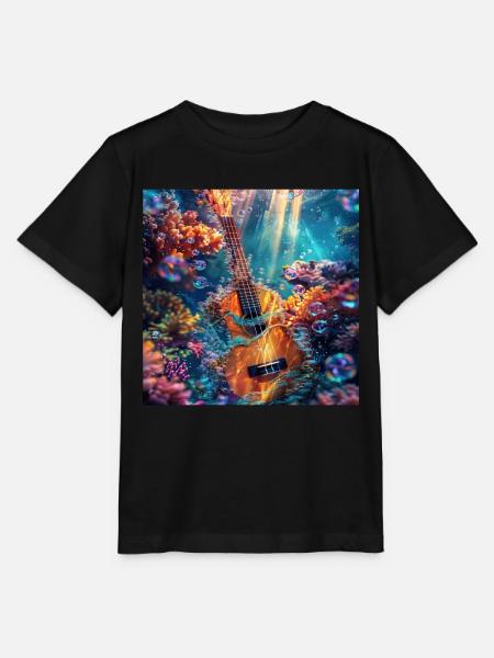 Ukulele - Stanley/Stella Kinder T-Shirt MINI CREATOR  - Schwarz