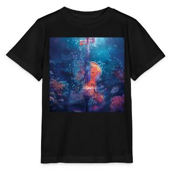 Violine - Stanley/Stella Kinder T-Shirt MINI CREATOR  - Schwarz - Vorne - Mikhail (115cm)