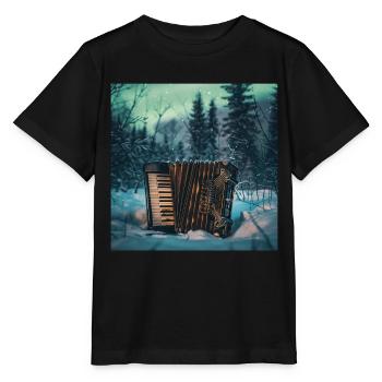 Akkordeon - Stanley/Stella Kinder T-Shirt MINI CREATOR  - Schwarz - Vorne - Mikhail (115cm)