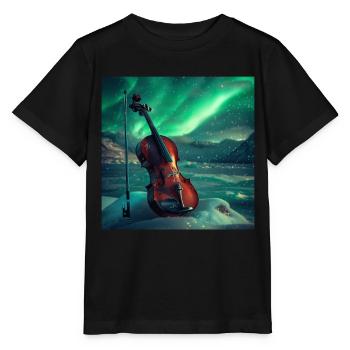 Violine - Stanley/Stella Kinder T-Shirt MINI CREATOR  - Schwarz - Vorne - Mikhail (115cm)