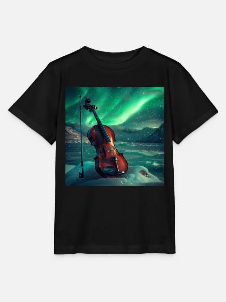 Violine - Stanley/Stella Kinder T-Shirt MINI CREATOR  - Schwarz