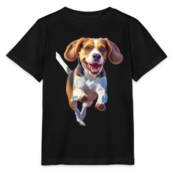 Beagle - Stanley/Stella Kinder T-Shirt MINI CREATOR  - Schwarz - Vorne - Mikhail (115cm)