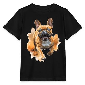 Bulldogge - Stanley/Stella Kinder T-Shirt MINI CREATOR  - Schwarz - Vorne - Mikhail (115cm)