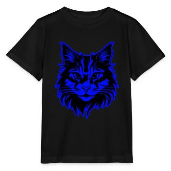 Tête de chat Chat - T-shirt bio MINI CREATOR Stanley/Stella Enfant - noir - Devant - Mikhail (115cm)