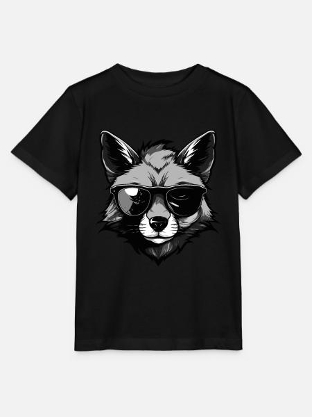 Fuchs Hipster Cool Party - Stanley/Stella Kinder T-Shirt MINI CREATOR  - Schwarz