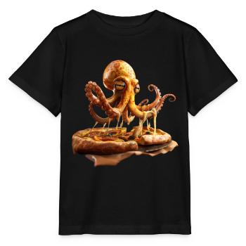 Tintenfisch - Stanley/Stella Kinder T-Shirt MINI CREATOR  - Schwarz - Vorne - Mikhail (115cm)
