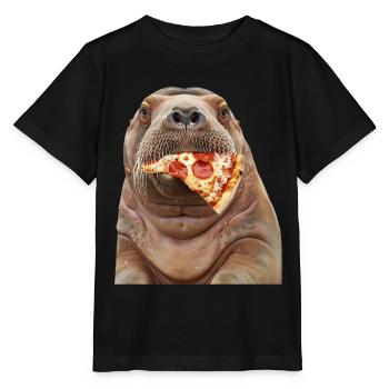 Walross - Stanley/Stella Kinder T-Shirt MINI CREATOR  - Schwarz - Vorne - Mikhail (115cm)