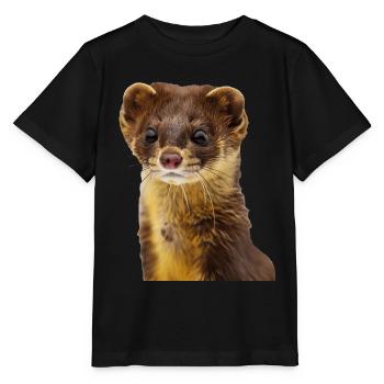 Wiesel - Stanley/Stella Kinder T-Shirt MINI CREATOR  - Schwarz - Vorne - Mikhail (115cm)